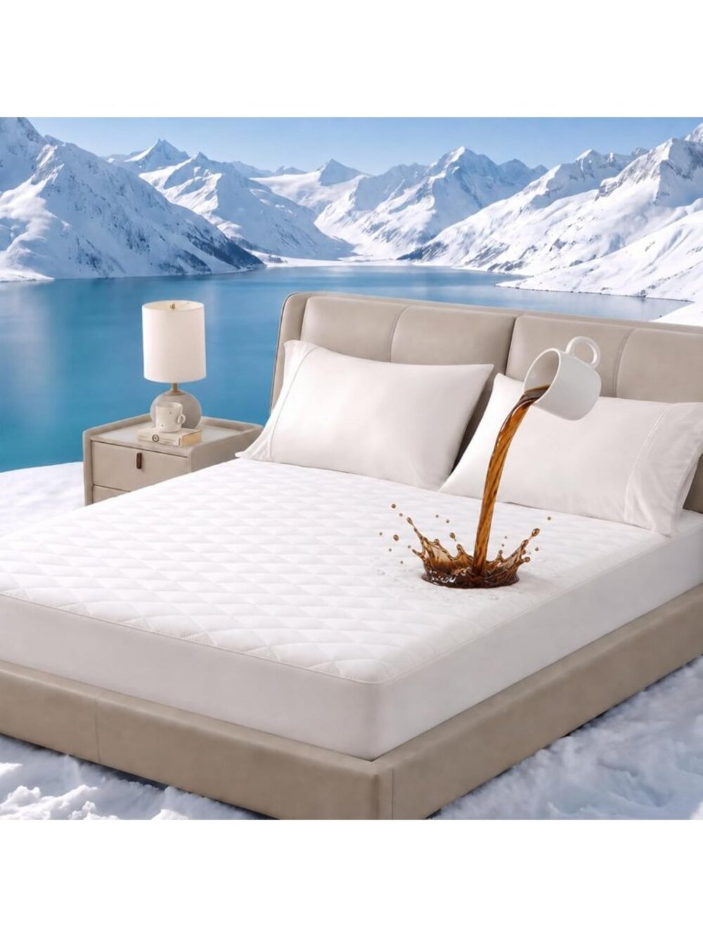 Cooling Mattress Pad Queen Size - Cozy, Soft, Breathable Bedding Essential